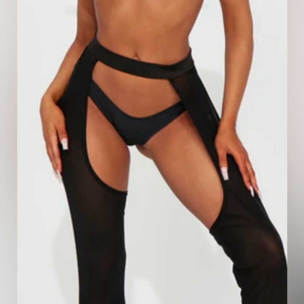 Fashion Nova Chaps Pull Over Cover Ups Leggings over Jeans